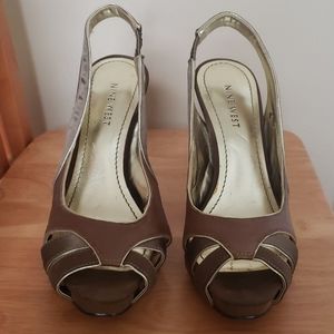 Nine West two toned Leather High Heels